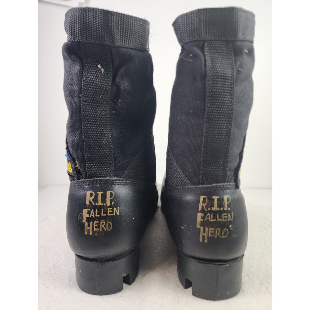In Memoriam Tactical Full Grain Black Leather Training Hiking Combat Boots Sz 11 - Picture 3 of 11